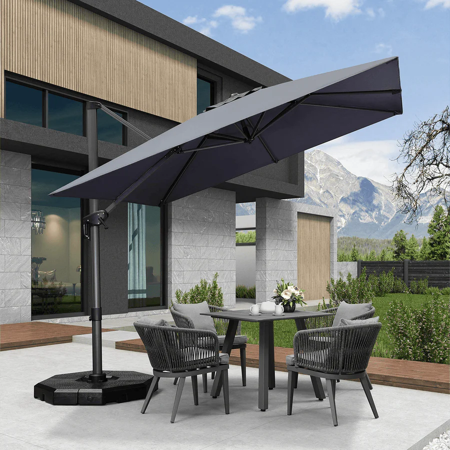 PURPLE LEAF Patio Outdoor Large Parasol Square and Rectangular Cantilever Yard Sun Parasol - Image 145