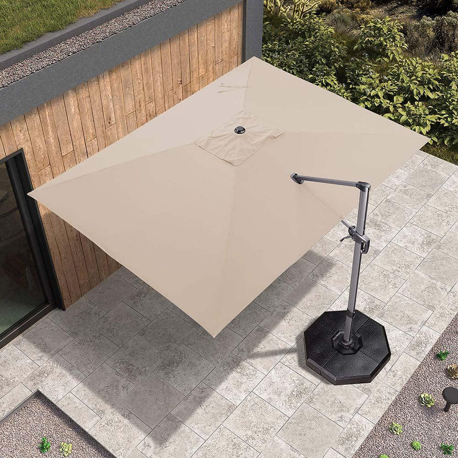 PURPLE LEAF Patio Outdoor Large Parasol Square and Rectangular Cantilever Yard Sun Parasol - Image 157