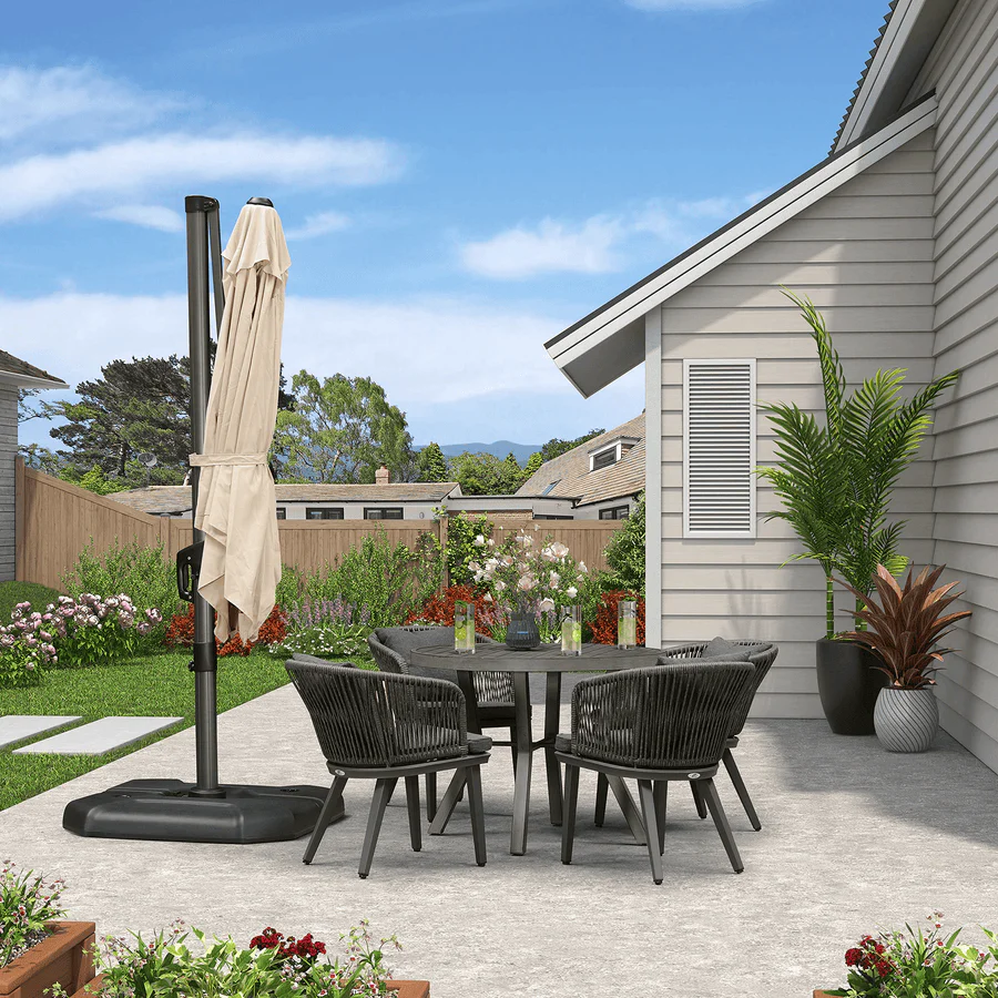 PURPLE LEAF Patio Outdoor Large Parasol Square and Rectangular Cantilever Yard Sun Parasol - Image 162