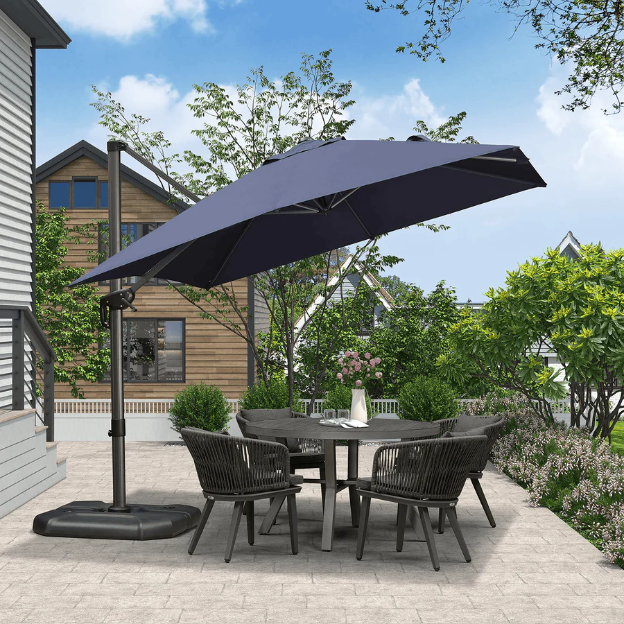 PURPLE LEAF Patio Outdoor Large Parasol Square and Rectangular Cantilever Yard Sun Parasol - Image 178