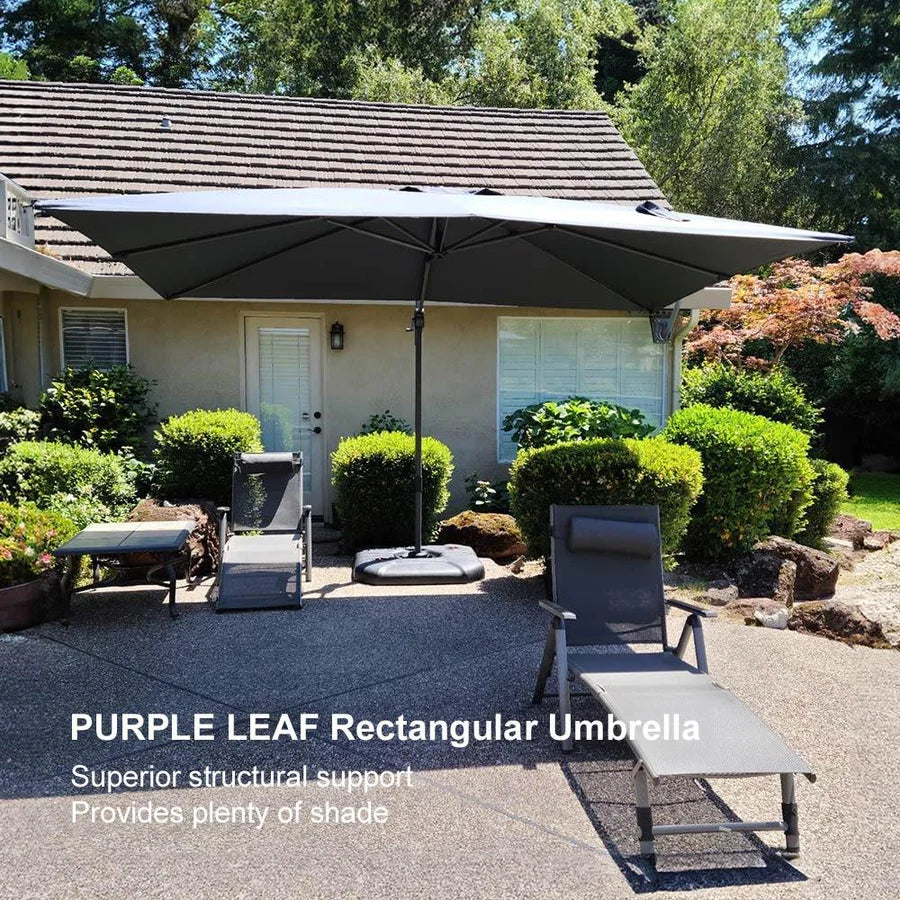 PURPLE LEAF Patio Outdoor Large Parasol Square and Rectangular Cantilever Yard Sun Parasol - Image 200