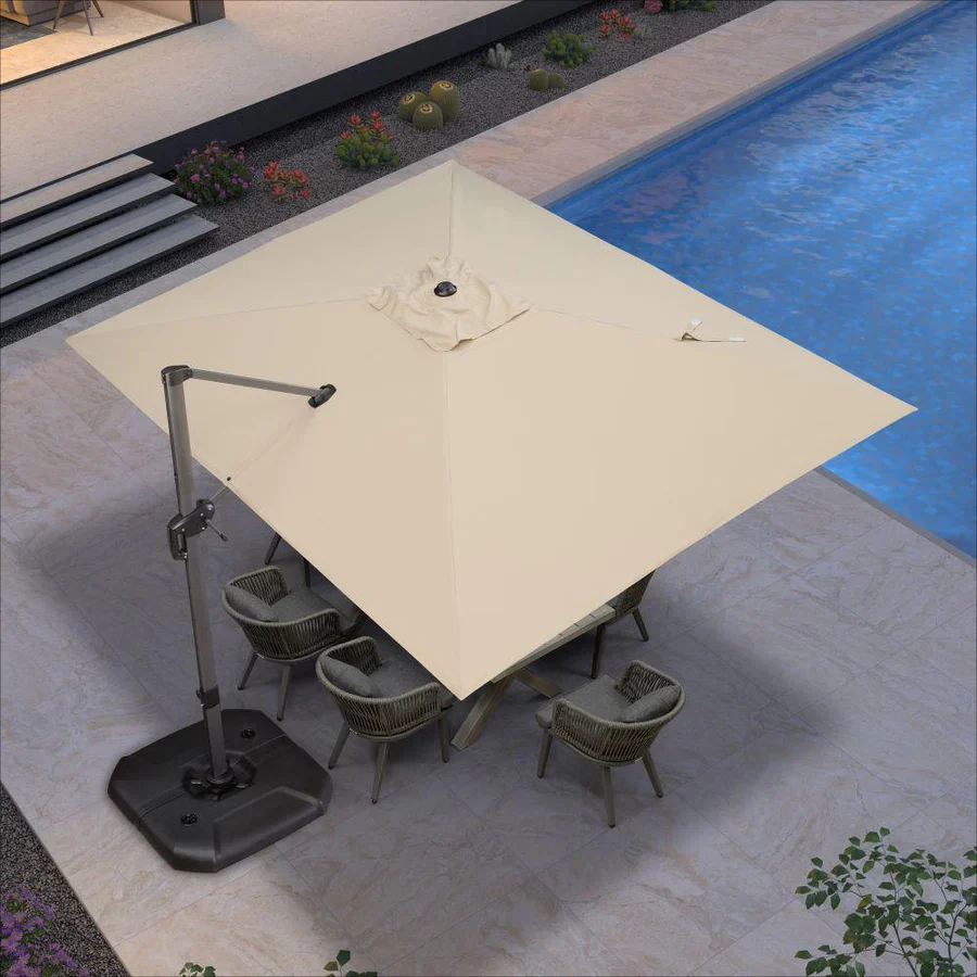 PURPLE LEAF Patio Outdoor Large Parasol Square and Rectangular Cantilever Yard Sun Parasol - Image 232
