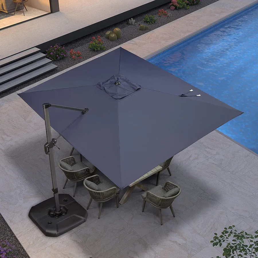 PURPLE LEAF Patio Outdoor Large Parasol Square and Rectangular Cantilever Yard Sun Parasol - Image 70