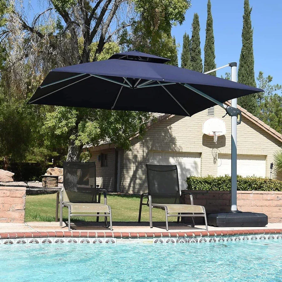 PURPLE LEAF Large Rectangular Porch Parasol Outside Cantilever Patio Yard Parasol - Image 21