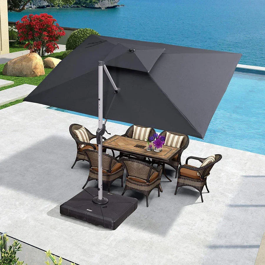 PURPLE LEAF Large Rectangular Porch Parasol Outside Cantilever Patio Yard Parasol - Image 23