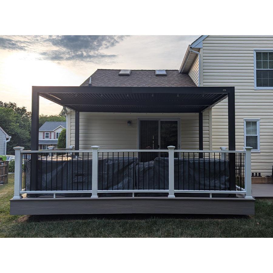 PURPLE LEAF Athena Louvered Pergola Outdoor Aluminum Pergola with Adjustable Roof for Deck Backyard Garden Hardtop Gazebo - Image 16