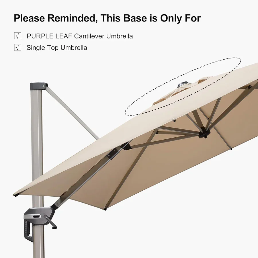 PURPLE LEAF Cantilever Umbrella Weighted Base ZYUK01HLRBASE-75 - Image 3