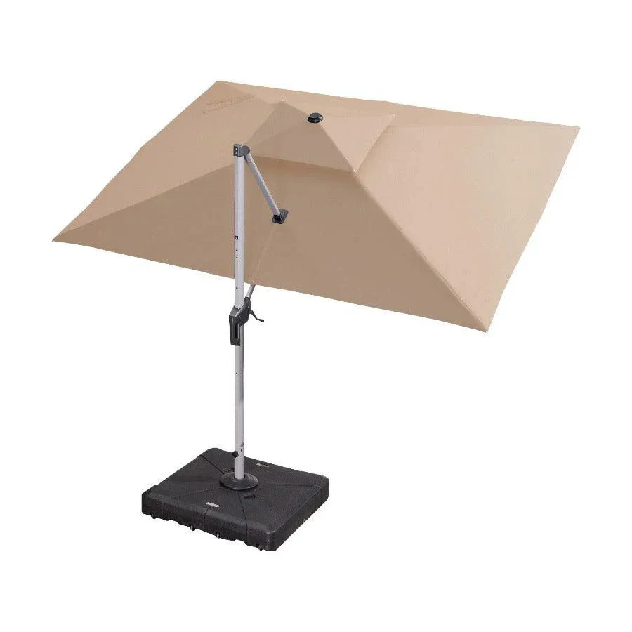 (Umbrella and Base Set) PURPLE LEAF Double Top Rectangle Outdoor Classic Parasol with base - Image 11