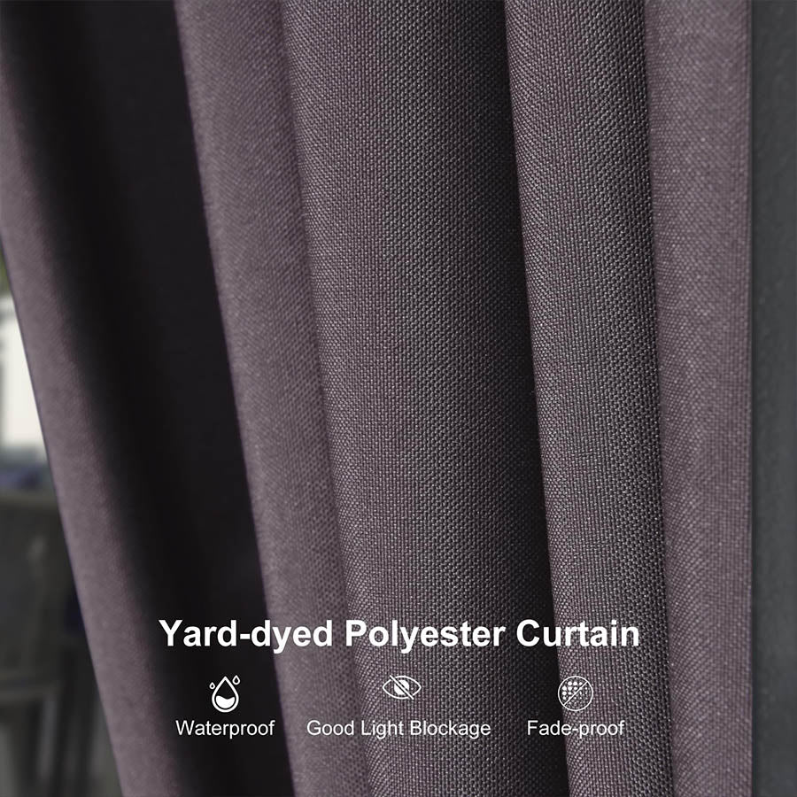 PURPLE LEAF Grey Hardtop Gazebo with Heavy Duty Galvanized Steel Double Roof with Netting and Curtains - Image 24