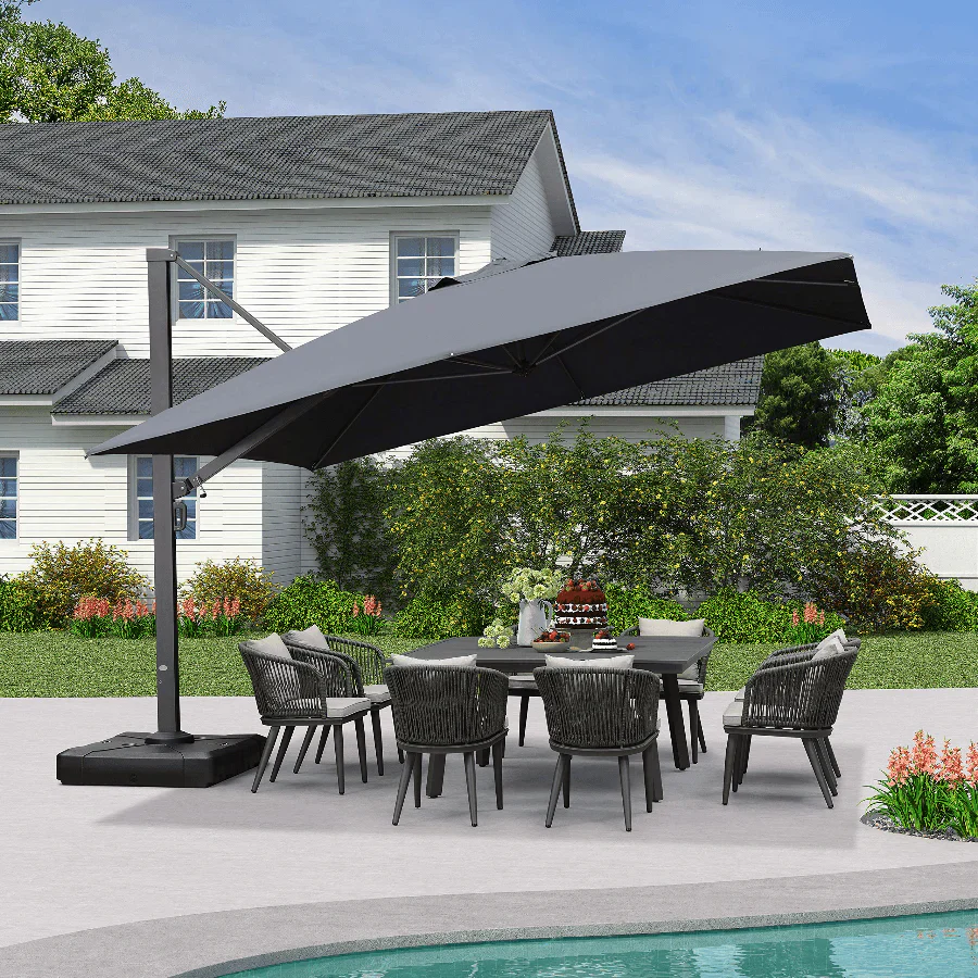 PURPLE LEAF Outdoor Aluminum Umbrella Offset Patio Umbrella - Image 12
