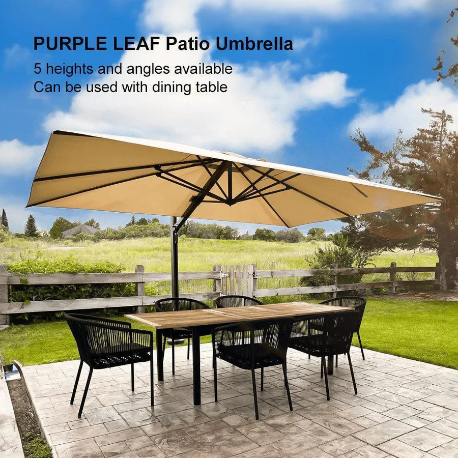 PURPLE LEAF Outdoor Aluminum Umbrella Offset Patio Umbrella - Image 28