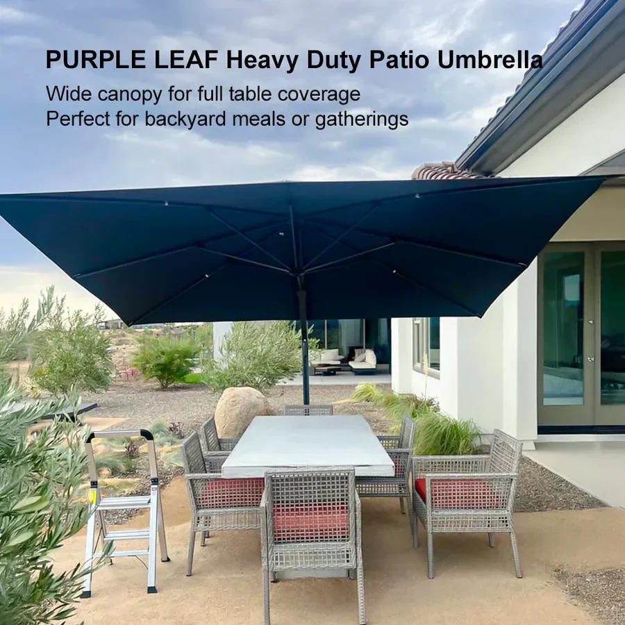 PURPLE LEAF Outdoor Aluminum Umbrella Offset Patio Umbrella - Image 31