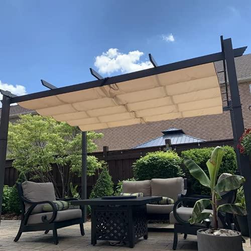 PURPLE LEAF Outdoor Retractable Pergola Patio Shelter Classical Pavilion Grill Gazebo - Image 44