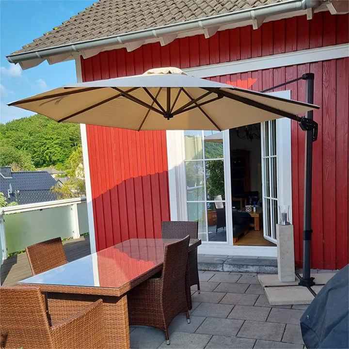 PURPLE LEAF Economical  Patio Offset Round Parasol - Image 61