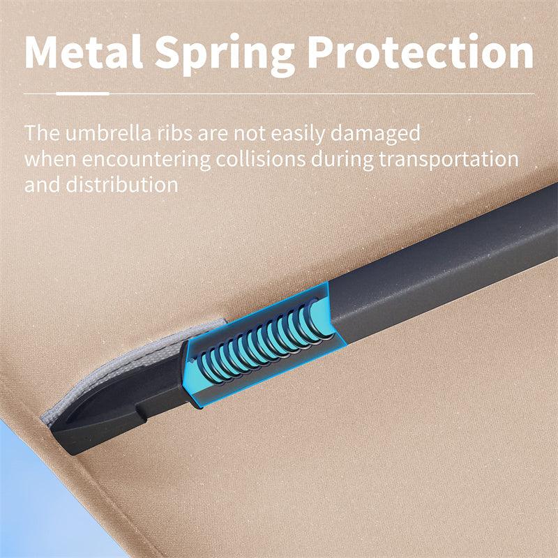 PURPLE LEAF Cantilever Patio Umbrella Gray Pole Outdoor Umbrella with UV Protection - Image 54