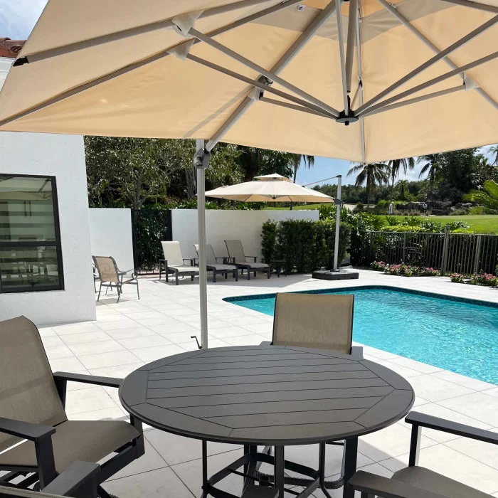 PURPLE LEAF Outdoor Windproof Parasol, Square Cantilever Umbrella Outside Patio - Image 19